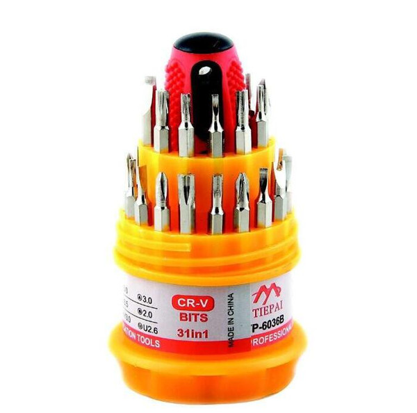 (6036B) 31 in 1 set Micro Pocket Precision Screwdriver Kit Torx Magnetic Screwdriver cell phone tool repair box kit G0597