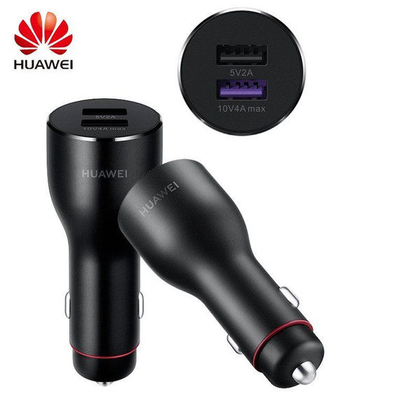 Original SuperCharge Car Charger 40W 2 USB 10V4A 40W 5V4A 20W 9V2A 18W 5V2A 10W For Huawei Mate 20 X Mate 20 Pro