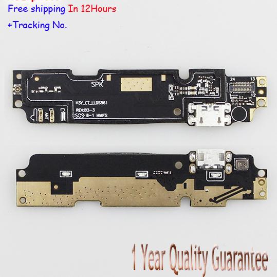 Wholesale- Original Charging Port Dock Connector Flex Cable PCB Board For xiaomi hongmi note2 note 2 redmi with tracking Accessory Bundles