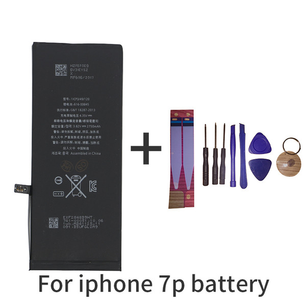 High Quality Built-in Li-ion Battery For iPhone 4 5 6 7 Plus Battery Real Capacity 2915mAh Replacement Phone Batteries With Tools Kit