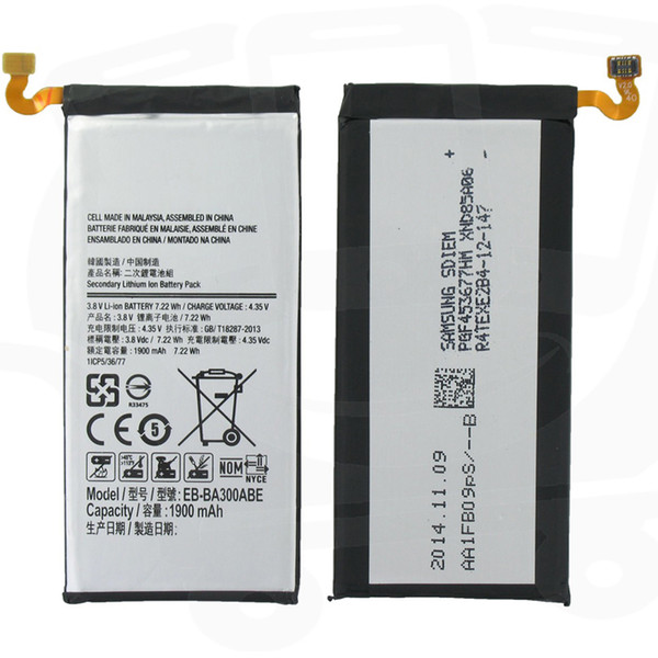 Replacement Phone Batteries for Samsung Galaxy A3 Battery Bateria Akku SM-A300F EB-BA300ABE 1900mAh New and Original