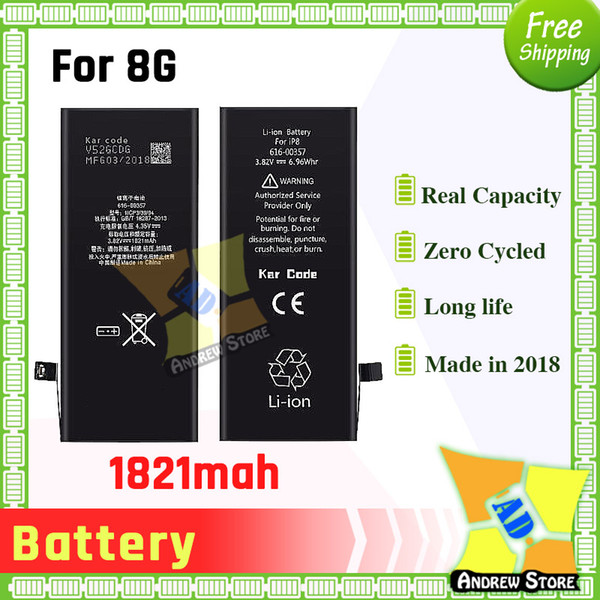New Arrival Hotselling Excellent Battery For apple iPhone 8 8 PLUS Batteries Replacement Long life Strong flex cable , Zero Cycled free ship