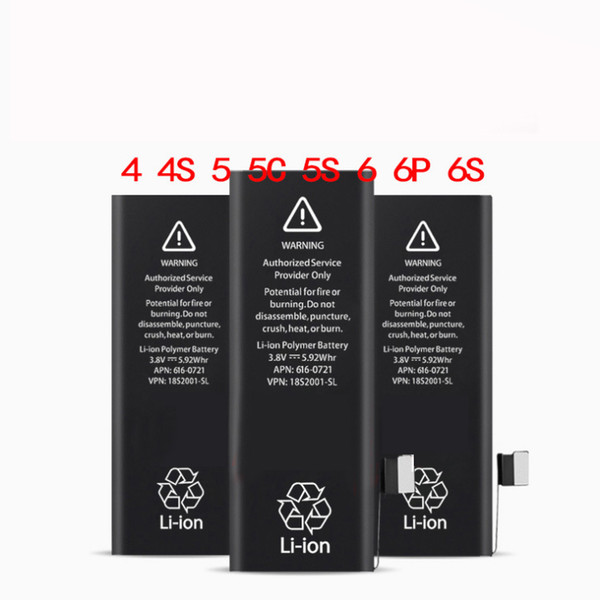 Batter for iphone 4G 4S 5g 5s 6g 6s 6PLUS 6SPLUS Mobile Phone Battery for Iphone Compatible with cheap mobile phone built-in battery