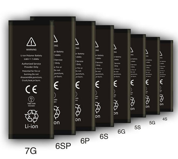 100% Original battery for iphone 4 4s 5g 5s 5c 6g 6s 6 plus 6s plus 7g 7 plus High Quality Batteries