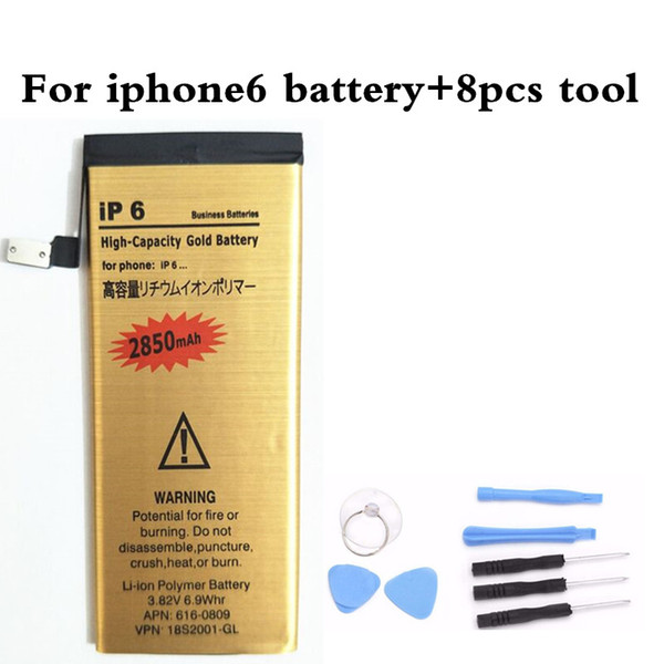 High Quality Gold Golden Replacement Li-ion Phone Battery For Apple iPhone 6 iphone6 iphone6G Cell Phone Batteries Free Shipping