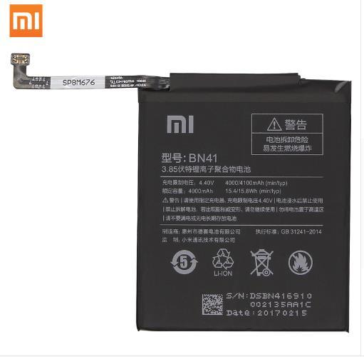 Xiao Mi BN41 Phone Battery For Xiaomi Redmi Hongmi Note 4 / Note 4X MTK Helio X20 4000mAh Original Replacement Battery + Tool