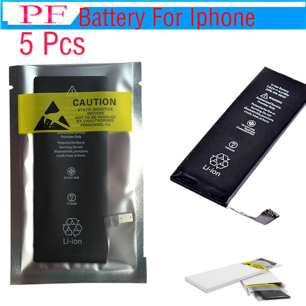 5pcs Phone Battery for iphone 4 4s 5g 5s 5c 6g 6s 6 plus 6s plus 7g 7 plus High Quality Batteries