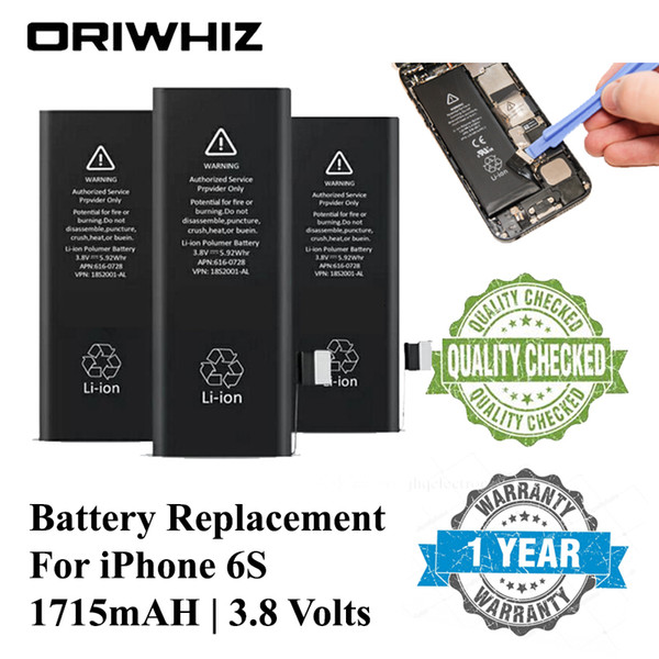 Batteries-For iPhone 6S ORIWHIZ Great Quality Replacement Internal Battery Replacement 1810mAH 0 Recycle Long Last Using Time Free Shipping