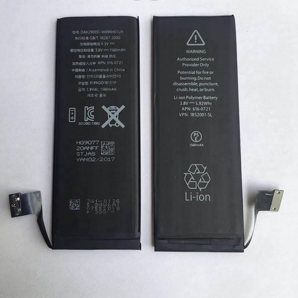 For iPhone 6s Battery 2915mAh Zero Cycle Cell Phone Batteries Li-ion Battery Replacement for iPhone 5 5s 6s 6s Plus 7 7 Plus