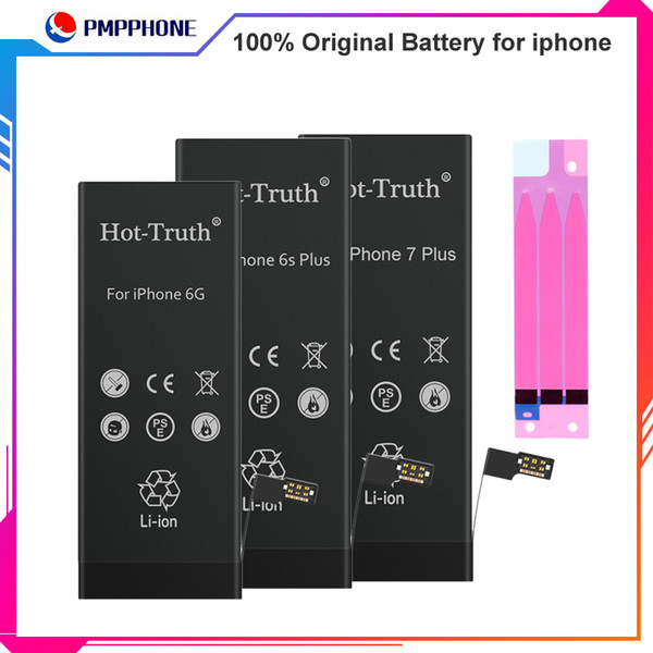 100% Original Full Capacity Zero Cycle Battery for Apple iPhone X 4S 5G 5S 5C 6S 6plus 7 8 Plus XBatteries Replacement with Battery Sticker