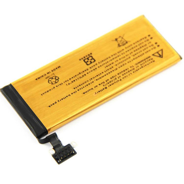 DHL/UPS Free High Capacity Battery 2680mAh Gold Replacement Li-ion Battery For iPhone 5S 5G 5C Batterie Batterij Bateria 100pcs/lot