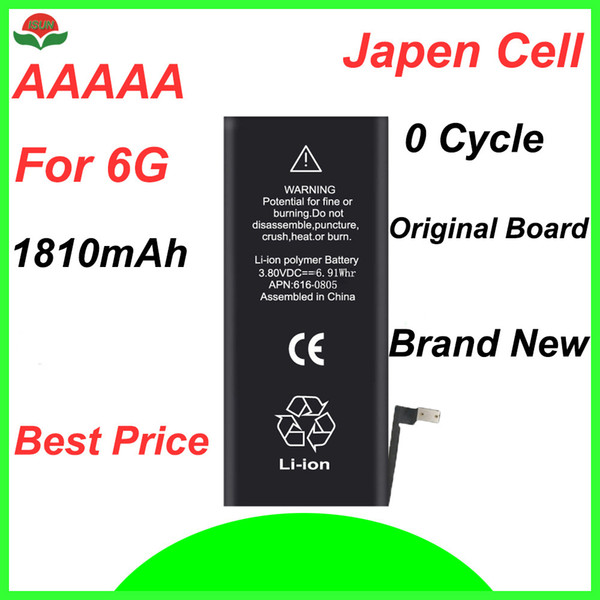 Original ISUN Battery For iPhone 6S 6GS 6 S Replacement Batteries High Capacity 1715mAh Lithium Polymer battery with free shipping cost