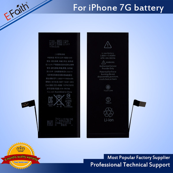 Wholesale-Top Quality Internal Built-in Li-ion Replacement Battery For iPhone 7 iPhone 7 Plus & Free UPS Shipping