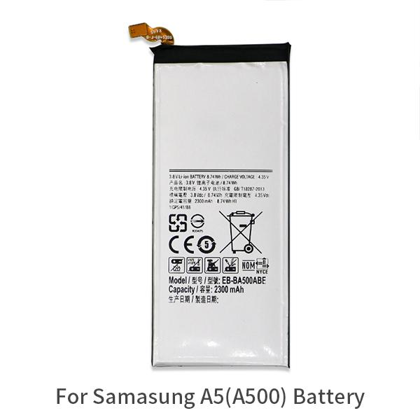 1Pcs High Quality Mobile Phone Battery For Sumsung A5 A500 Built-in Li-ion battery 2300mAh Capacity Battery Replacement Batteries