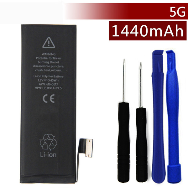 Genuine New For Iphone 5 5G Battery Replacement High Qualtiy with Free Epacket repair tool kit