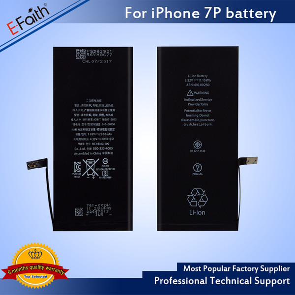 High Quality Good Price 0 Zero cycle Internal Built-in Li-ion Battery Replacement For iPhone 7 Plus & Free UPS Shipping