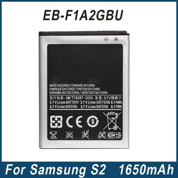 S2 i9100 Battery EB-F1A2GBU For Samsung Galaxy S2 i9100 1650mAh Mobile Phone Battery Batterie Accu Factory Wholesale