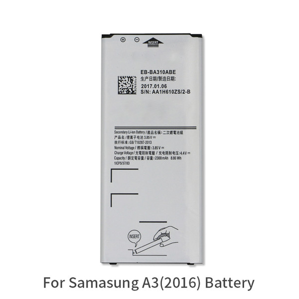 1Pcs High Quality Mobile Phone Battery For Sumsung A3 2016 A3100 A310F Capacity 2300mAh Built-in Li-ion Replacement Batteries