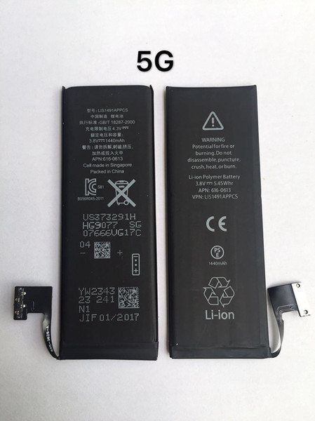 For iPhone 5 5s 1440mAh Li-ion Mobile Phone Replacement Battery Repairment Parts Built-in Battery for iPhone 6 6Plus 6s 6sPlus 7Plus 8P X