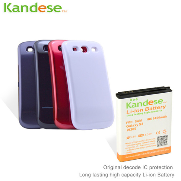 sale KANDESE Brand New High Capacity 6400mAh Li-ion repalcement Extended battery for Samsung Galaxy S3 i9300 Free shipping