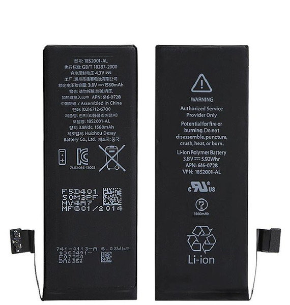 2018 Time-limited Direct Selling for Apple Iphone 100% Original Genuine 1560mah 3.8v Li-ion Battery Replacement Part Batteries for Iphone 5s