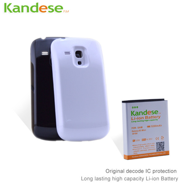 sale Kandese Extended Large Capacity 5200mAh Lithium Battery Replacement for phone Samsung Galaxy S3 MINI I8190 with back cover