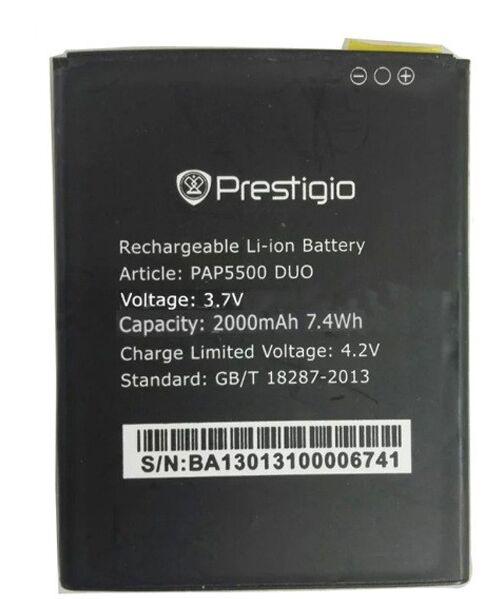 Prestigio 5500 Battery, High Quality Mobile Phone Replacement Li-ion Battery for Prestigio PAP5500 2000mAh Battery