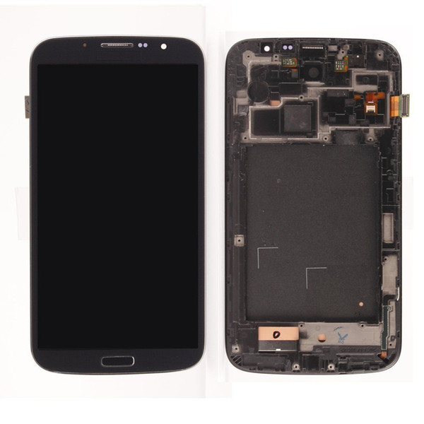 AAA Quality LCD Display Touch Digitizer Screen Replacement Assembly for Galaxy Mega6.3 i9200 i9205 white/blue (With Frame) Free Shipping