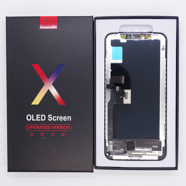 ZY OLED Screen For iPhone X - Brand New aftermaket LCD Display Touch Screen Digitizer Complete Assembly Replacement Free shipping by DHL