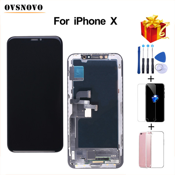 Grade Super LCD Display Replacement For iPhone X OLED Quality LCD Module with Touch Screen Digitizer Assembly No Dead Pixel