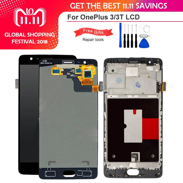 For One plus 3T LCD Display Touch Screen 100% New FHD 5.5