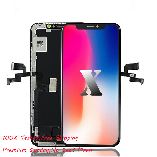 Premium Quality OLED Screen for iPhone X Hard OLED INCELL TFT Double COF Technology Display Assembly Perfect Touch & Free DHL shipping