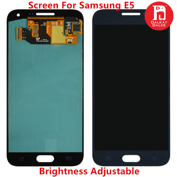 LCD Screen Replacement for Samsung Galaxy E5 E500 E500F TFT Display Touch Digitizer Assembly Pantalla for E500M E500H Brightness Adjust