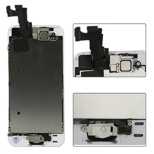 Best A++++ quality for iPhone 5 5C 5S LCD touch Replacement screen digitizer Full set Assembly White black Front Camera + Home Button +Tool