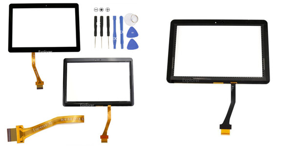 Touch Screen for Samsung Galaxy Tab 2 10.1 P5100 P5110 N8000 P7500 Front Outer Glass Panel Glass Digitizer + Adhesive Replacement Parts