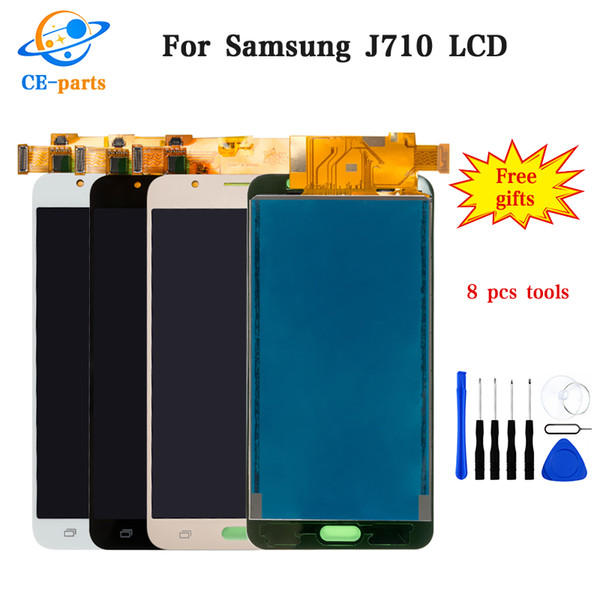 High Quality For Samsung Galaxy J7 2016 J710 SM-J710F J710M J710H J710FN LCD Display Touch Screen Digitizer Assembly no brightness