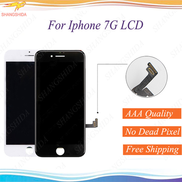 LCD For iPhone 7g Front Assembly 4.7 inch 7 LCD Display Touch Screen Digitizer Glass Replacement With Mid-frame free DHL shpping