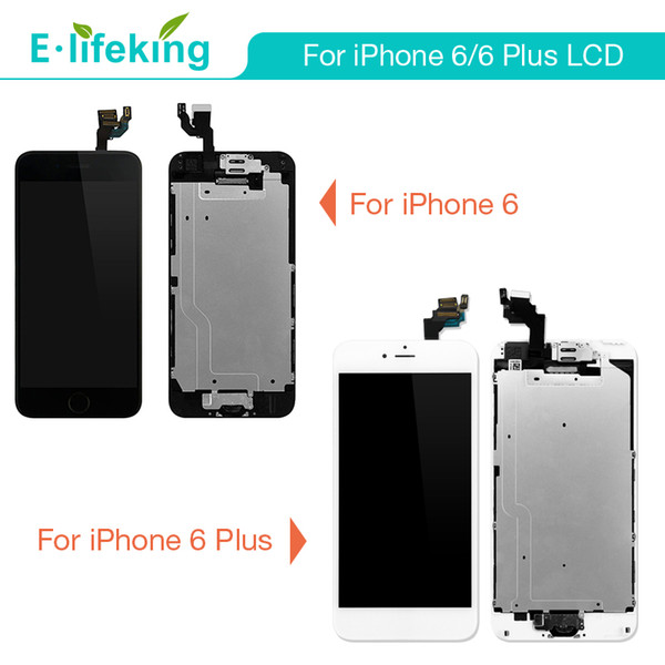 Excellent Quality For iphone 6 Lcd and for iPhone 6plus Lcd Digitizer Displaiy Screen Assembly with bBlack & white & with home button camera