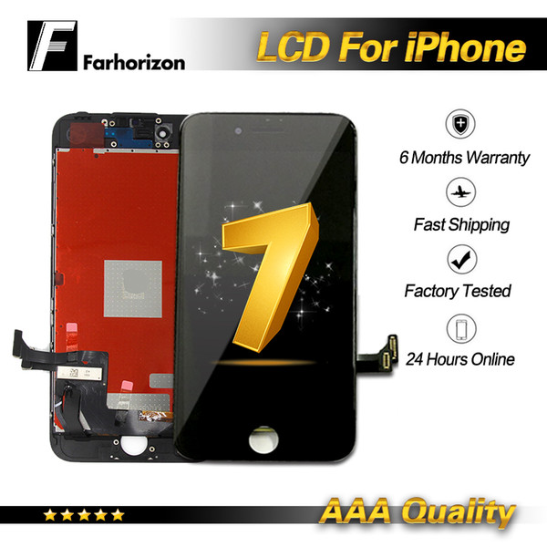 For iPhone 7 LCD Display Grade AAA White Black LCD Display Touch Digitizer Frame Assembly Repair For iPhone 7 & Free DHL Shipping