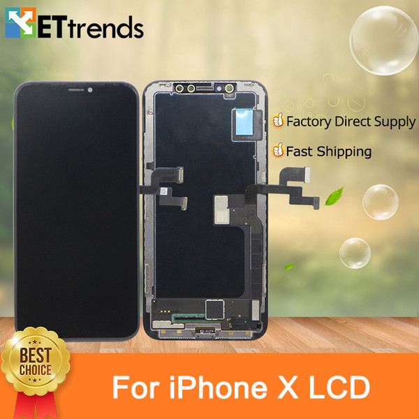 Best Soft OLED Screen for iPhone X Assembly with Lifetime Warranty DHL Free Shipping