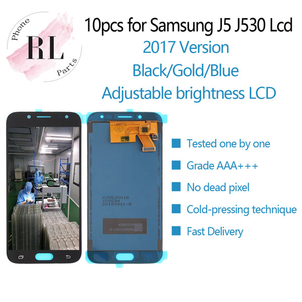 10PCS for Adjustable brightness LCD display Samsung Galaxy J5 2017 J530 SM-J530F LCD Screen Touch Screen Digitizer for J5 Pro Free Shipping