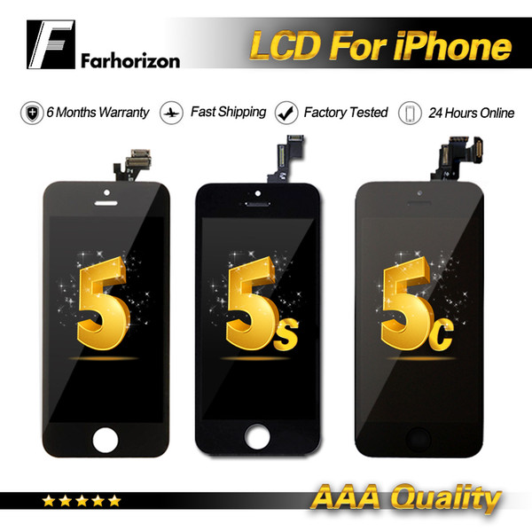 LCD Replacement For iPhone 5G 5C 5S Grade AAA 100% Quality White & Black With Touch Screen Digitizer & Free DHL Shipping