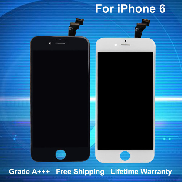 Grade A+++ for iPhone 6 LCD Touch Screen Digitizer Full Aseembly Replacement Black & White with Lifetime Warranty