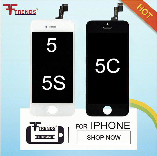 for iPhone 5 5S 5C SE LCD Display & Touch Screen Digitizer Full Assembly Replacement Parts Cheap Price 50pcs/lot Black White Free Shipping