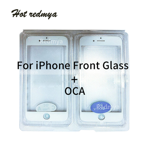 50Pcs/lot 3 in 1 Front Screen Outer Glass Len With OCA Assembly + Frame Bezel For Apple iPhone 5s 6 6S 7 8 Plus Free DHL