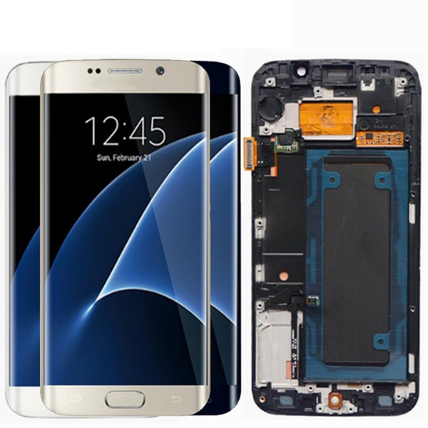 5.1'' SUPER AMOLED Display for SAMSUNG Galaxy S6 edge LCD + Frame G925 G925I G925F Touch Screen Digitizer