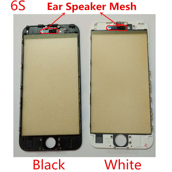 100% Original Quality for iPhone 5 5C 5S 6 6S 7 Plus Coldpressed Glass Lens Bonded With Frame Bezel & Ear Speaker Mesh Grill (106IP)