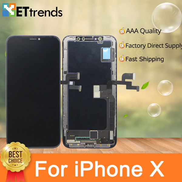 Quality A+ OLED Screen Display for iPhone X Screen Digitizer Assembly Perfect Color with DHL Free Shipping Lifetime Warrranty