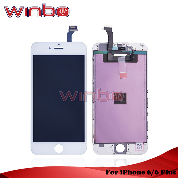 Winbotech Grade A+++ LCD Screen Touch Digitzer Assembly With Frame replacement for iPhone 6 iphone 6 plus