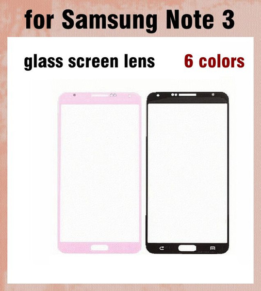 For Samsung Galaxy note 3 Outer Screen Glass Lens Glass Digitizer Screen Cover 6 colors Cheap repair parts cellphone panel DHL free SNP011